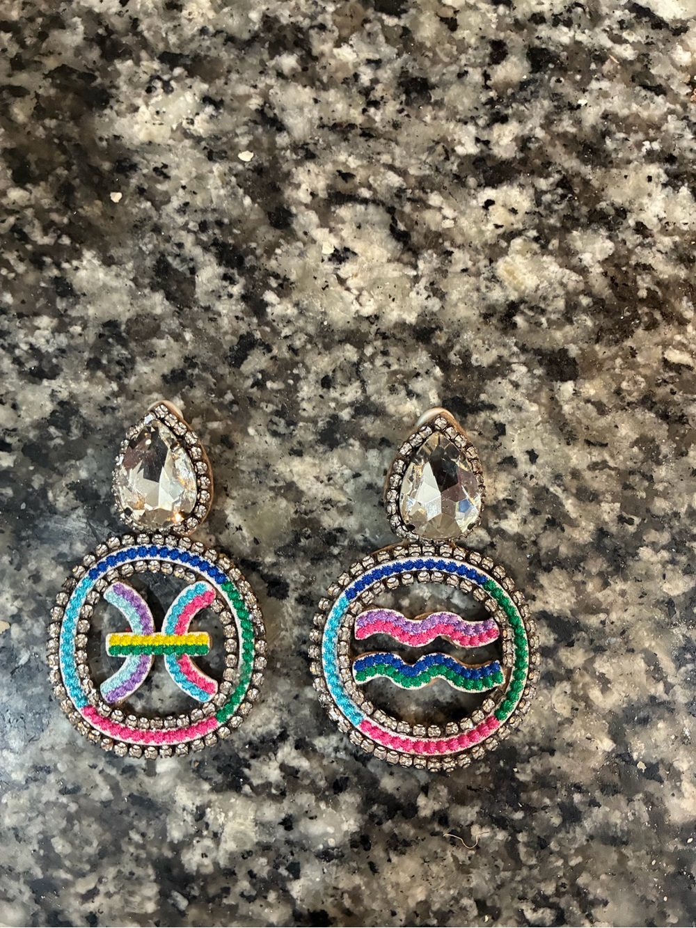 Colorful Multicolor Crystal Drop Earrings - Women Jewelry